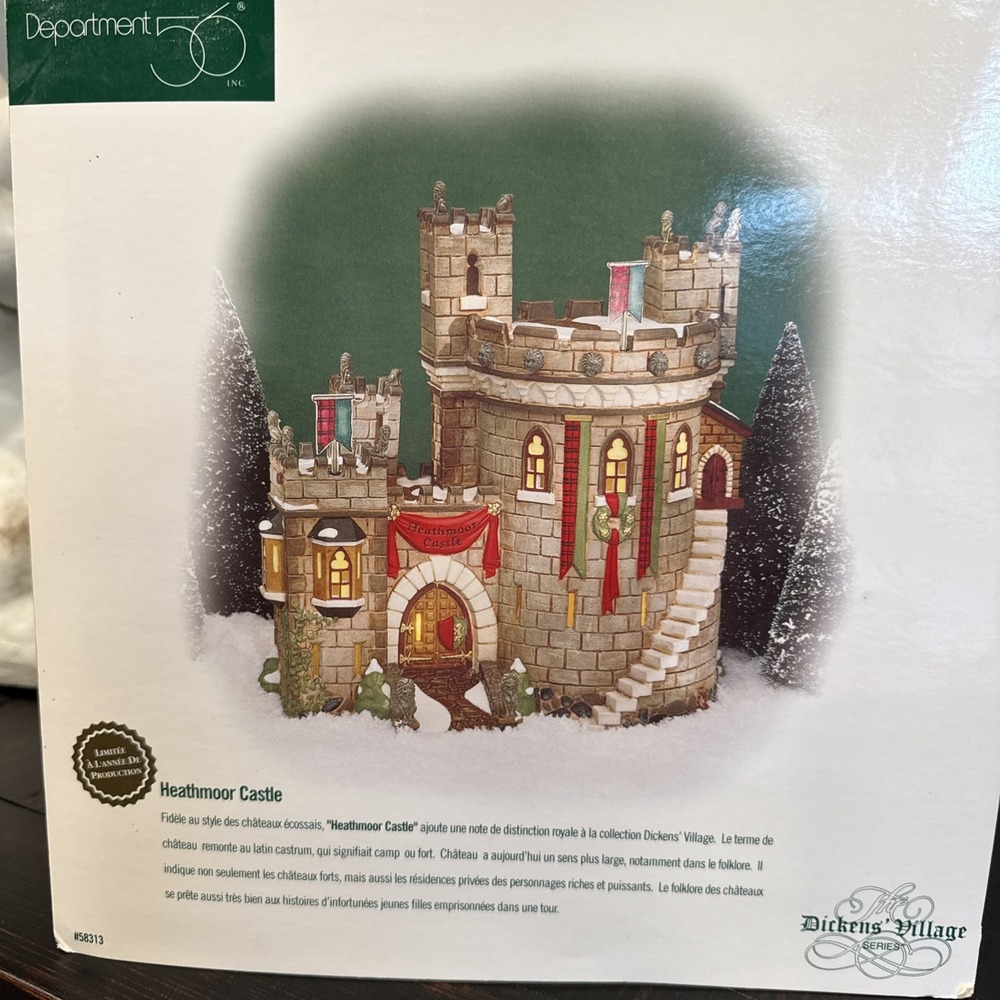 Department 56 Dickens' Village "Heathmoor Castle" 56.58313 Retired 1999